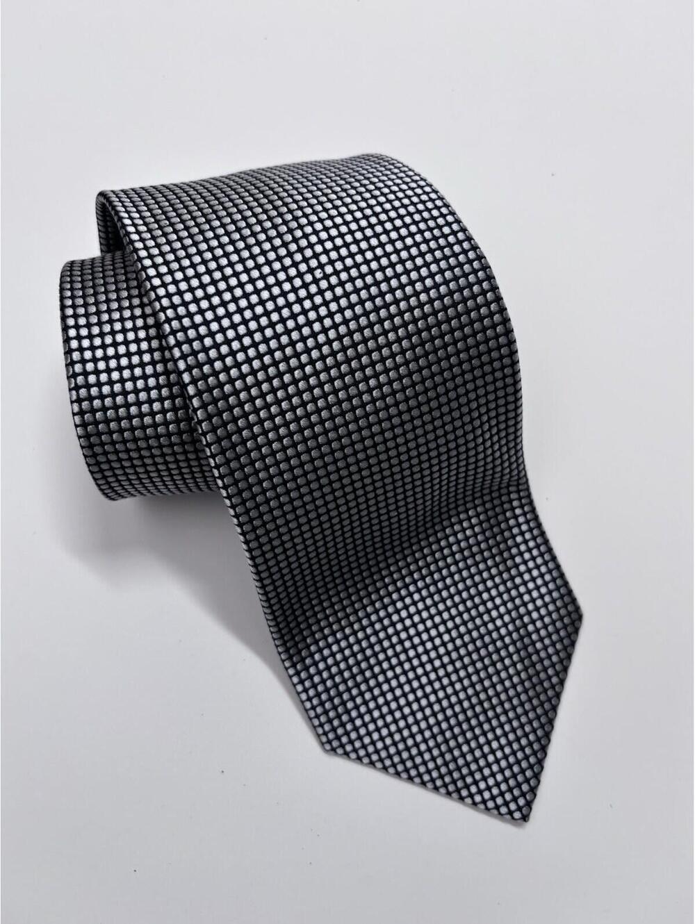 Nautica 100% Silk Tie In Grey And Silver